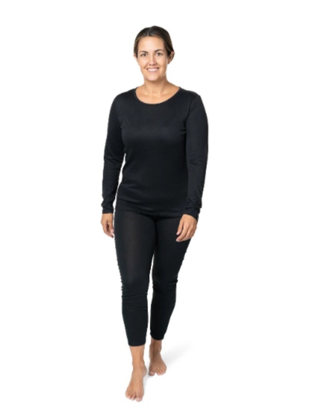 HOT CHILLYS Women's Pepper Skins Crewneck Top Medium Black Base Layer NWOT